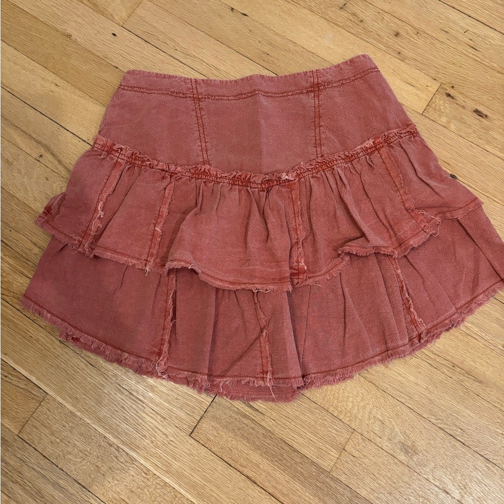 Free people raw edge skirt